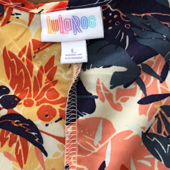NEW LuLaRoe Fall Leaves Kimono Topper Sz L, Casual, Autumn, Classic - Picture 5 of 6